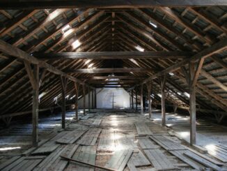 brown wooden attic